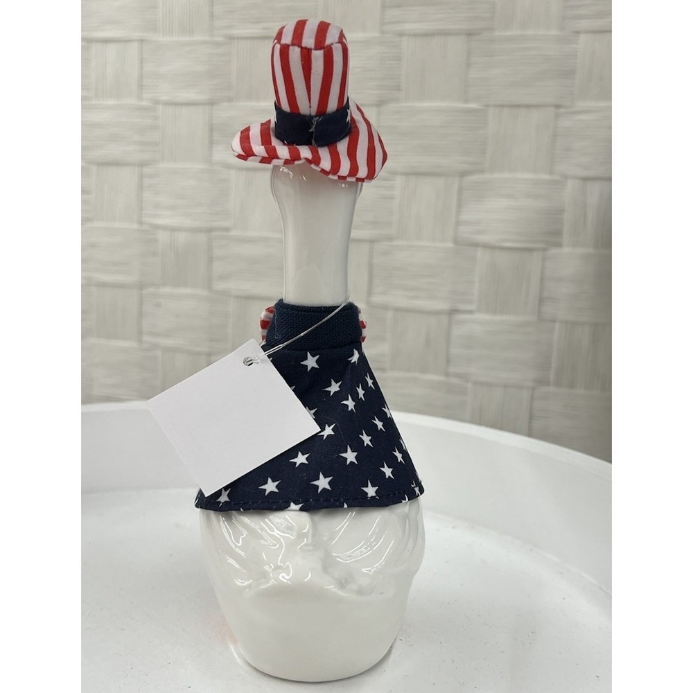 Patriotic Goose Figurine 7.75" H x 3.25" W x 4" D - Picture 2 of 5
